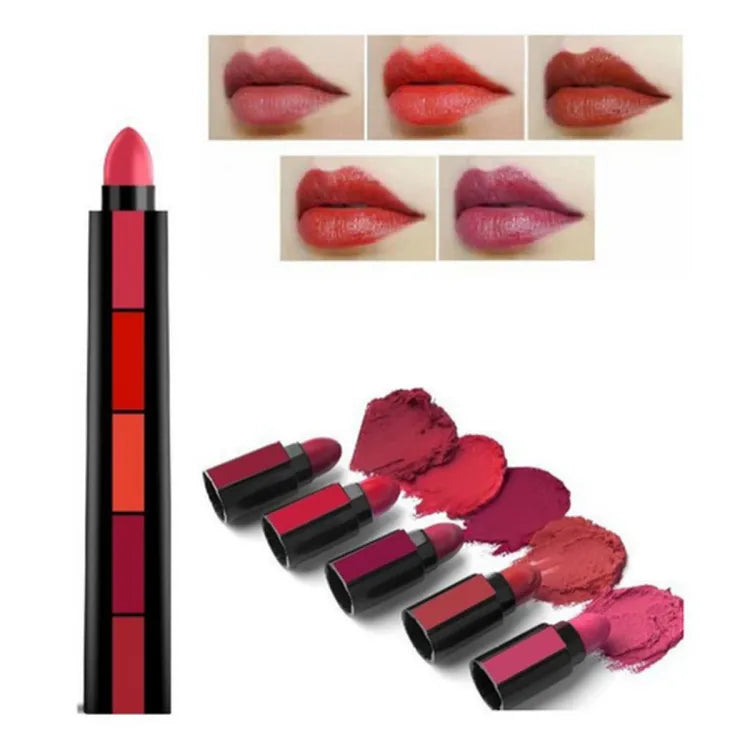 5 in 1 Matte lipsticks Waterproof